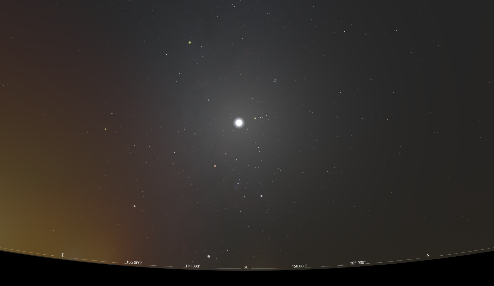 Screenshot of local light pollution