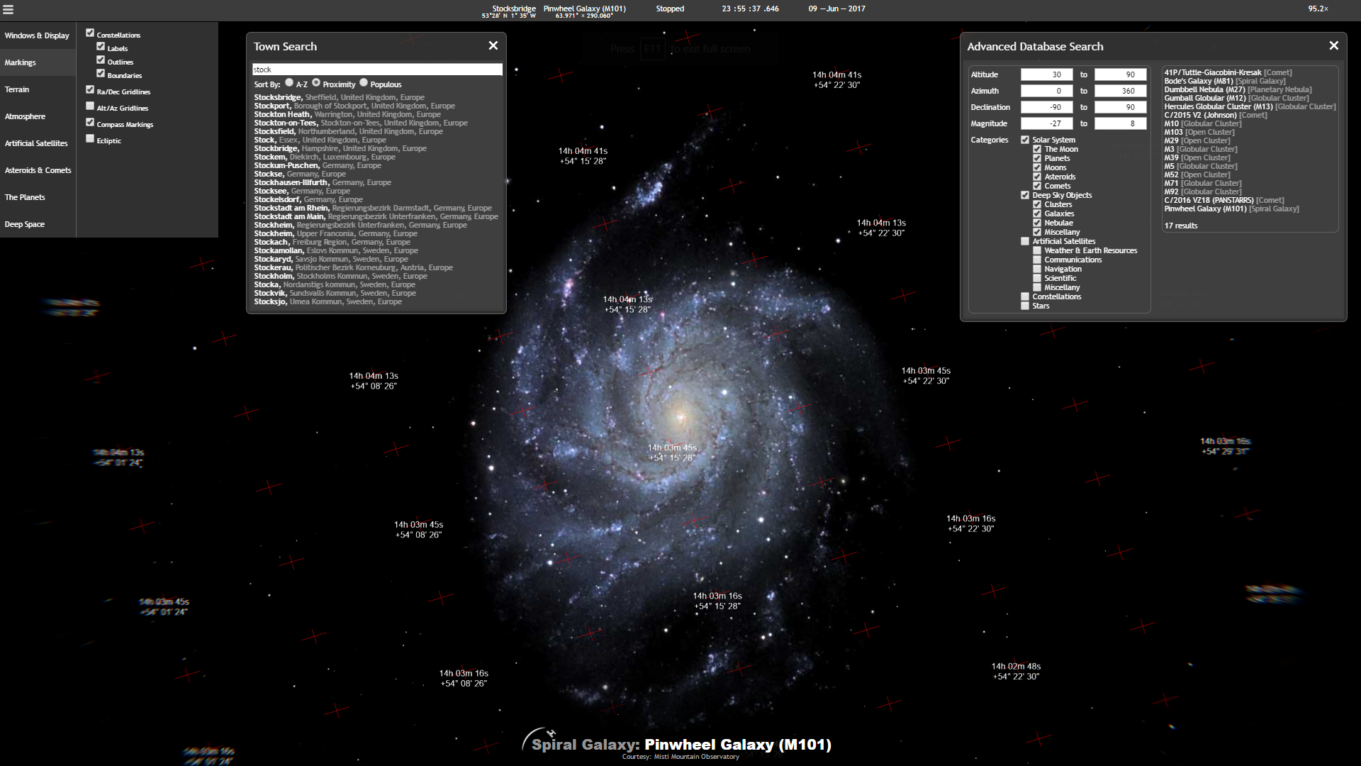 Screenshot showing the user interface